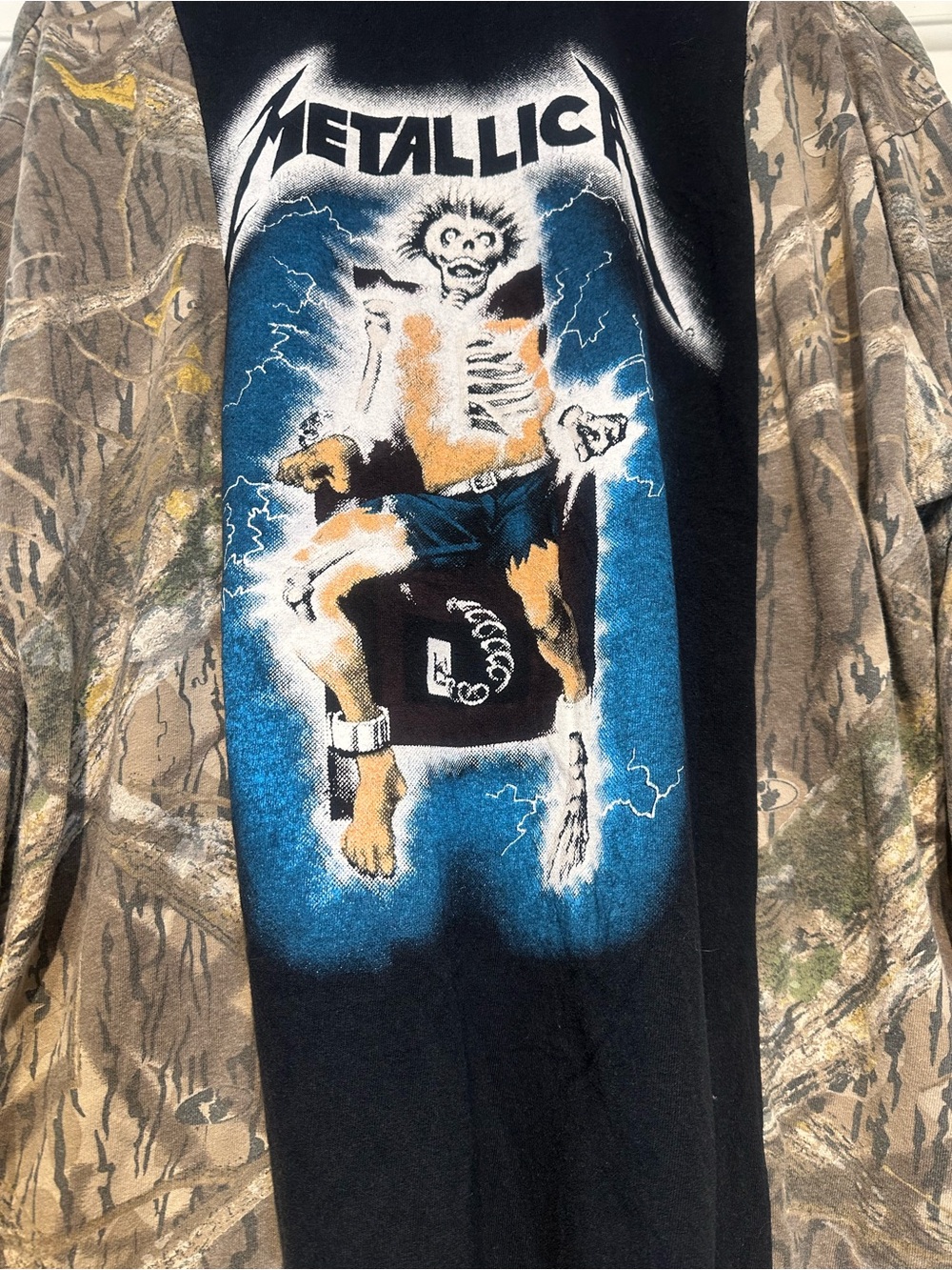 Reworked Metallica Long Sleeve Shirt Size L - Picture 4 of 6